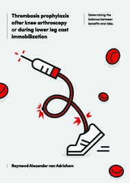 Thrombosis prophylaxis after knee arthroscopy or during lower leg cast immobilization